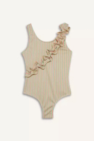 DeFacto 女童間條荷葉邊泳衣 E4967A825Hs