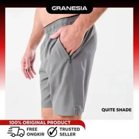 Anko Active Mens Gym Shorts |Celana Olahraga Lari Cowo Running Short M Quiet Shade