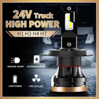 24V LED Car Light H4 For Hino ISUZU MAN JAC DAF VOLVOLarge H7 Truck Bus Big Tractor Bulbs Headlight Bulb H1 H3 Auto Lamp Accesso