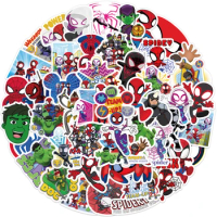 10/50Pcs/lot Disney Cartoon Movie Spider-Man and His Amazing Friends Stickers Not Repeating Guitar Graffiti Cartoon Kids Toy