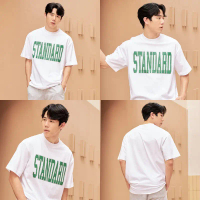 Hype It - Standard T-Shirt เสื้อยืดแขนสั้นทรง Oversized แบรนด์ Hype It  (คอไม่กว้าง ทรงไหล่ตก)