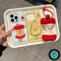 เคส IMD ใหม่, ดีไซน์การ์ตูน Apple Core Pear3D DIY, สำหรับ Redmi 12C, 13C, 14C, 12, 9T, 10C, 9, 10, 9