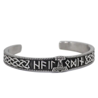 Nordic viking mjolnir stainless steel bracelet for men bangle gift