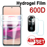 Hydrogel Film For Xiaomi Redmi Note 10 Pro 2PCS Safety Film+2PCS Camera Glass Redmy Note10 10Pro 10s Note10Pro Water Gel Film HD