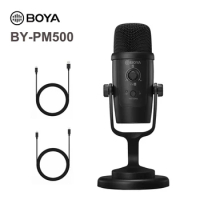 Boya BY-PM500 Type C USB Microphone Cardioid Condenser Microphone Vocals Recording Studio Mic for Smartphone PC YouTube Video