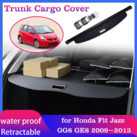 Trunk Cargo Cover for Honda Fit Jazz GG GG6 GE GE8 MK2 2009~2013 Storage Curtain Rack Tray Security Shielding Shade Accessories