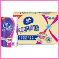 維達可水洗廚房紙啜油啜水紙抹布 3層85節/卷 6卷/箱