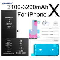 Nohon Battery For iPhone X iPhoneX 3100-3200mAh High Capacity Replacement Phone Li-polymer Bateria For Apple