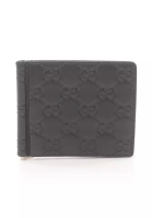 Gucci 二奢 Pre-loved Gucci gucci sima Bi-fold wallet wallet leather black