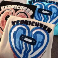 [luckydino] Hoodie Oversize Vernichten Love Plester Broken Heart Hoodie Swag Trending Hoodie Couple 