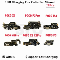10Pcs Good quality USB Charger Charging Port For Xiaomi Poco X2 F2 Pro M3 X3 Pro F3 Dock Connector Microphone Board Flex Cable