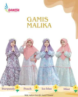 Gamis Anak Perempuan Lebaran Terbaru Set Busana Muslim Katun Bolong Katbol Usia 5 6 7 8 9 Tahun Prem