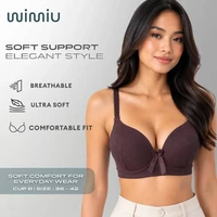 Wimiu BH Bra Kawat Jaring Bra Kawat BH Pakaian Wanita 100097 Black 42