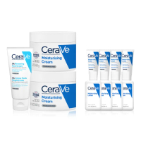 【CeraVe適樂膚】全新上市潤澤嫩膚超值組★B3水楊酸煥膚修護美體霜88ml_足部專用+長效潤澤修護霜 340g*2