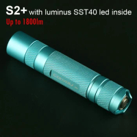 Cyan Convoy S2 Plus Flashlight with SST40 Led Lanterna 1800lm Torch Lamp 18650 Powerful Flash Light Camping Work Bicycle Latarka