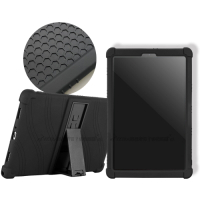 VXTRA 三星 Galaxy Tab A 10.1吋 2019 全包覆矽膠防摔支架軟套 保護套(黑) T510 T515