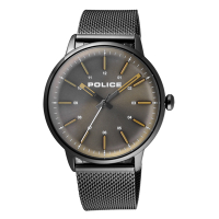 POLICE簡約高峰時尚米蘭腕錶-銀灰(15537JSU-53MM)/41mm