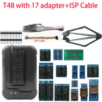 XGecu T48 [TL866-3G] Programmer + ISP Cable +17 adapters Support 31000+ ICs for EPROM/MCU/SPI/Nor/NAND Flash/EMMC/ IC TESTER