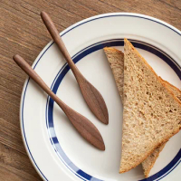 Black Walnut Solid Wood Butter Knife Bread Cheese Jam Spatula Household Butter Knife Wooden Knife Kitchen Utensils