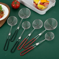 Stainless Steel Colander Sieve,Wire Skimmer Spoon with Handle for Hot Pot Eating