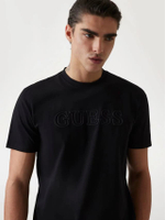 GUESS เสื้อยืดผู้ชาย Front Logo  T-Shirt  Z2YI11J1314  -  สีดำ
