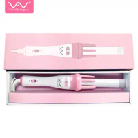 Vivid&amp;Vogue 28mm magic curler set pink automatic curler lazy curler with free hair clip comb (VAV-022B authentic)