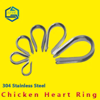 Cable Wire Rope Clamp Chicken Heart Ring Buckle Triangular Ring Steel Wire Rope Chuck Accessories 304 Stainless Steel