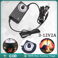 Adaptor Dimmer Adaptor Pengatur Kecepatan Switching Power Supply Adjustable Dc 3-12 V 2a