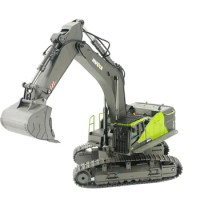 Huina 1593 22-channel Multifunctional 1:14 Screw Drive Alloy Excavator Model Engineering Car Track Children's Toys Gift Gift