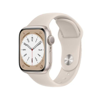 Apple Watch S8(GPS)星光色鋁金屬錶殼配星光色運動錶帶 45mm(MNP13TA/A  商品未拆未使用可以7天內申請退貨,如果拆封使用只能走維修保固,您可以再下單唷【樂天APP下單最高20%點數回饋】