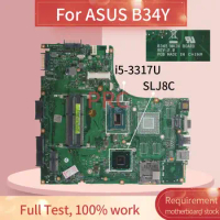 For ASUS B34Y i5-3317U Notebook Mainboard REV.2.0 SRON8 SLJ8C DDR3 Laptop motherboard