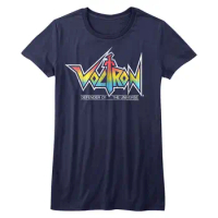 Voltron Defender of the Universe Rainbow Logo Women's T Shirt Lion Force Golion