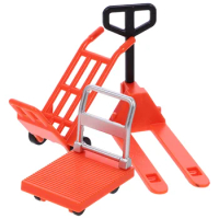 of Miniature Hand Trolley Miniature Forklift Miniature Platform Cart Toy Miniature Construction Tools