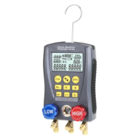 Pressure Gauge Refrigeration Digital Vacuum Pressure Manifold Tester Meter HVAC Temperature Tester Gauge Meter Reusable