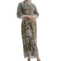 kain tille etnik / tille motif etnik / kain kebaya