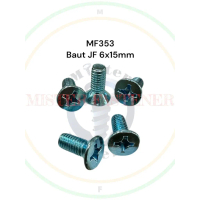 20 PCS Baut JF 6x15 Obeng PLUS Machine Screws 1,5cm 6x15 M6 Baud ONLY Mesin Transistor M6xM15 Kepala