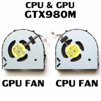 New Cpu Fan For DELL Alienware 15 R2 ALW15ED-1718 P42F CPU + GPU COOLING Fan GTX980M