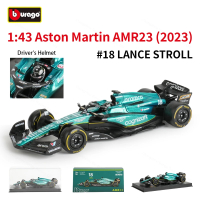 Bburago 1:43 Aston Martin 2023 F1 Racing AMR23 Die Cast Vehicles Model Formula Racing Car Toys Acryl