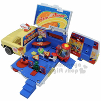小禮堂 玩具總動員 TOMICA小汽車收納車展示櫃《藍黃.貨櫃車》公仔.玩具.模型
