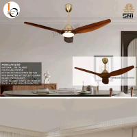 JD Ceiling Fan F018/GD Model dengan Lampu LED Module 18W2 dan Remote Control Material Metal+ABS Warn
