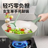 炒鍋不粘鍋麥飯石平底鍋家用八角鍋電磁爐煤氣灶通用鍋具
