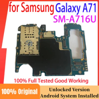 100% Original Unlocked Motherboard for Samsung Galaxy A71 A716U Main Logic Board with Full Chip Good Working Plate for SM-A716U