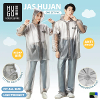 HUGO Jas Hujan Raincoat Pria Wanita Dewasa Terbaik Bahan PVC Elastis