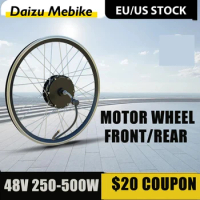 Electric Bike Hub Motor Wheel 48V 250W 350W 500W Brushless Gear Motor Wheel Aluminum Alloy Rim 25-48KM/H Rated Speed E Bike Kit