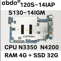For Lenovo ideapad 120S-14IAP S130-14IGM laptop motherboard CPU N3350 N4200 RAM 4GB with SSD 32GB tested 100% work