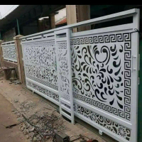 Pagar depan rumah bahan pelat laser cutting