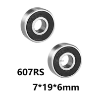 2pcs/lot 607RS Ball Bearing Deep Groove Bearing Mini Bearing 607-RS 607RS 7*19*6mm 7*19*6 High Quality 52100 Chrome Steel