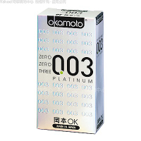 Okamoto岡本-003-PLATINUM 極薄保險套(6入裝)白金(快速到貨)