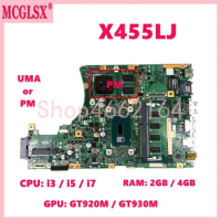 X455LJ i3/i5/i7 CPU Mainboard For ASUS X455L X455LF X455LJ X455LB A455L F454L X455LA X455LAB X455LN X455LNB Laptop Motherboard