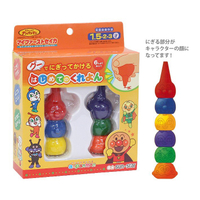 真愛日本 麵包超人 ANPANMAN 立體造型 六色 握式蠟筆 蠟筆 畫圖 著色 上色 塗鴉 三原色 三補色